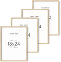 HAUS & HUES Set of 4 Natural Oak Frames - Beige Gallery Wall Frames, 18x24-Ruum Studio Home