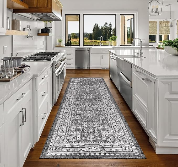 Keen Home Design Terrace Outdoor Runner Rug - 2x8 Washable Indoor/Outdoor Rug for Patio, Kitchen, Balcony, Beach, Garden, Deck and Porch, Size: 2'2"x7'7"-Ruum Studio Home