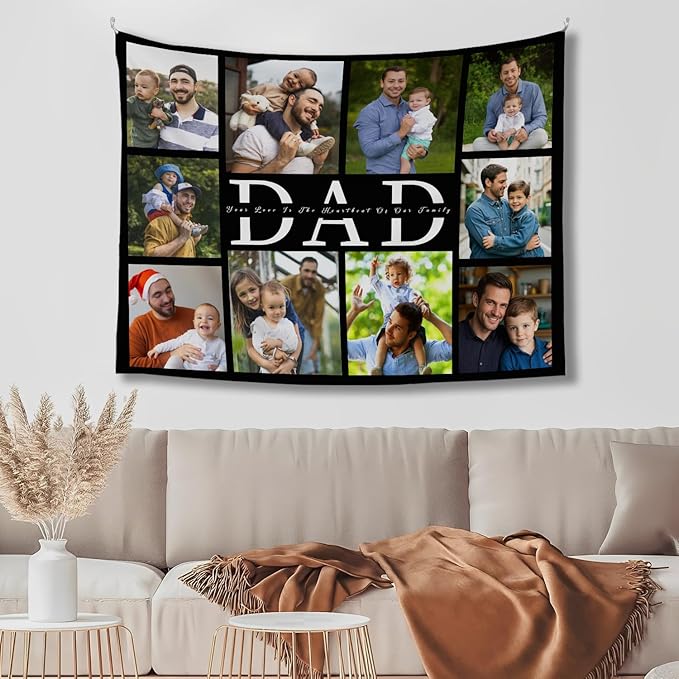 Custom Tapestry For Wall Bedroom Custom Backdrop Personalized Image Text Photo Customized Funny Tapestry Banners And Signs Dad's Day Horizontal Tapestrys-Ruum Studio Home