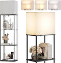 SUNMORY Large Size Floor Lamp with Shelves, 4-Tier Modern Standing Lamp with 3 Color Temperature Bulb, Tall Floor Lamp with Shelf, Corner Display Bookshelf Lamps for Living Room, Bedroom, Office-Ruum Studio Home