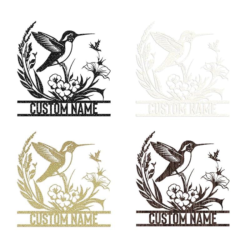 Personalized Metal Signs | Bird Metal Wall Art | Metal Name Sign Birds Welcome Plaque | Custom Garden Sign Yard Signs | Personalized Wedding Gifts | Housewarming Decor Indoor Outdoor-Ruum Studio Home