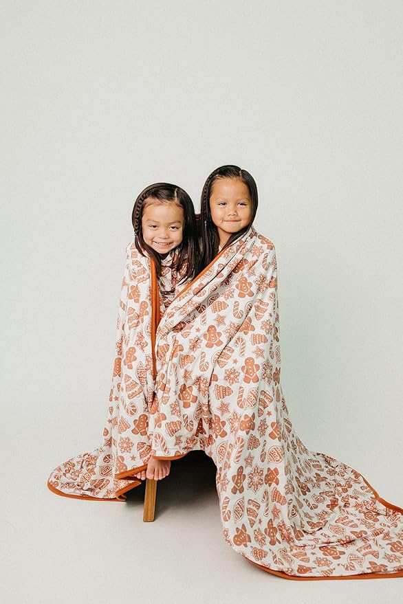 Copper Pearl Jumbo Premium Knit 3 Layer Stretchy Throw Blanket 'Gingerbread'-Ruum Studio Home