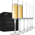 JYB&XY Champagne Flutes Set of 6 Hand Blown Elegant Champagne Glasses With Long Stem Elegant Sparkling Wine Stemware 6.5oz- for Women, Men, Wedding, Anniversary, Christmas, Birthday,Parties-Ruum Studio Home