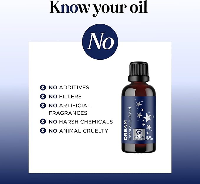 Sleep Essential Oil Blend for Diffuser - Dream Essential Oils for Diffusers Aromatherapy and Relaxation with Clary Sage Ylang-Ylang Roman Chamomile and Lavender for Sleep Time Support (1 Fl Oz)-Ruum Studio Home