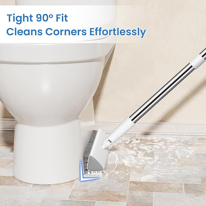 Floor Scrub Brush and Grout Brush with Long Handle–Deck Brushes for Scrubbing Heavy Duty, Stiff Bristles for Outdoor, Patio, Shower, Garage, Tile and Concrete Floor Cleaning 55 inches-Ruum Studio Home