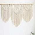 guzhiou large macrame wall hanging - Boho Tapestry Macrame Wall Decor Art- Chic Bohemian Handmade Woven Tapestry Home Decoration for Bedroom Living Room Apartment Wedding Party - 43"x32" (Beige-Leaf)-Ruum Studio Home