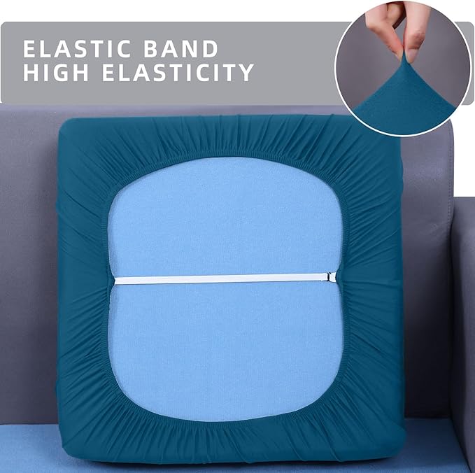 hyha Waterproof Couch Cushion Covers, Sectional Sofa Slipcovers Washable, L Shape Chaise Dog Couch Covers for Sectional Sofa, Universal Furniture Protector (1 Piece for Chaise XL, Deep Teal)-Ruum Studio Home