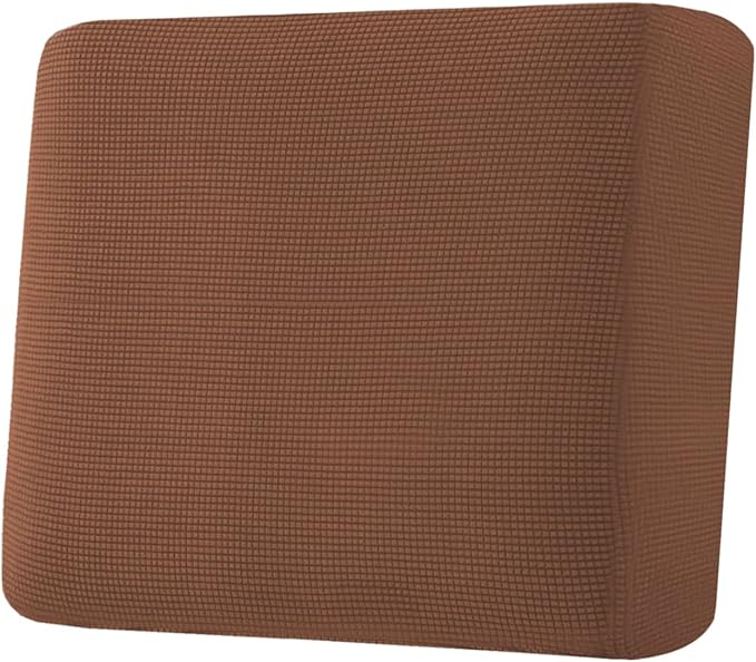 H.VERSAILTEX Super Stretch Individual Seat Cushion Covers Sofa Covers Couch Cushion Covers Slipcover Sets Thick Jacquard Textured Twill Fabric (1 Piece Chair Cushion Cover, Caramel)-Ruum Studio Home