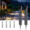Solar Pathway Lights, Dimmable Metal Solar Landscape Path Lights IP65, 3000K Solars Walkway Light for Outside, Garden Yard Patio Path Lawn Decor, 2pcs-Ruum Studio Home