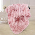 Bcareself Faux Fur Blanket Two Sided Ultra Soft Fluffy Reversible Fuzzy Throw Blanket for Women Men Double Sided Ombre Faux Luxe Faux Fur Thick Minky Blanket for Couch Bed-Ruum Studio Home