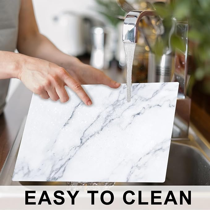 Marble Plastic Placemats Set of 6 Marbles Table Mats Marble Theme Place Mats Wipe Clean Washable Recyclable Table Placemats for Indoor Outdoor Heat Resistant Kitchen Dining-Ruum Studio Home