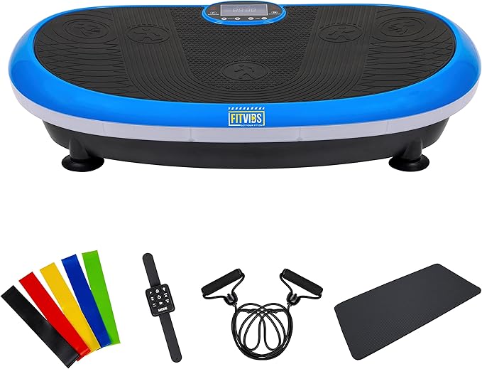 Vibration Plate Exercise Machine Workout Vibration Fitness Platform with Resistance Loops and Resistance Band, 2D, 3D or 4D-Ruum Studio Home