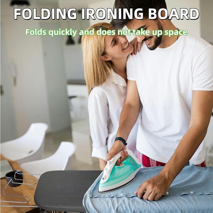Compact Foldable Tabletop Ironing Board - with Iron Rest and Heat Resistant Cover, Portable Non-Slip Mini Iron Board for Home and Travel-Ruum Studio Home
