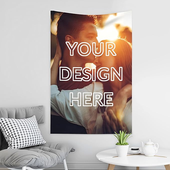 Custom Tapestry For Wall Bedroom Custom Backdrop Personalized Image Text Photo Customized Funny Tapestry Banners And Signs Single Picture Vertical Tapestrys-Ruum Studio Home