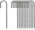Ground-Stakes-Heavy-Duty-12 inch, J-Hook Rebar Stakes Galvanized Anti-Rust 20pcs Garden Stakes Metal Ground Anchors for Garden Dog Fence Chicken Coop Christmas Decorations Deer Fence-Ruum Studio Home