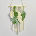 Macrame Wall Hanging Boho Wall Tapestry Handmade Woven Leaf Wall Decor Crochet Wall Art for Home Office Apartment(15.8" W x 31.5" L)-Ruum Studio Home