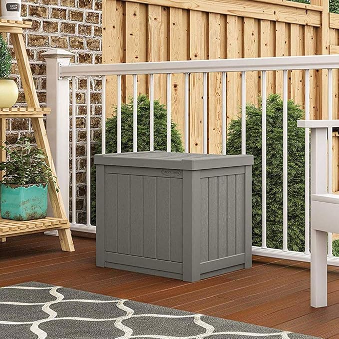 Suncast SS500ST 22 Gallon Small Resin Outdoor Patio Storage Deck Box (6 Pack)-Ruum Studio Home