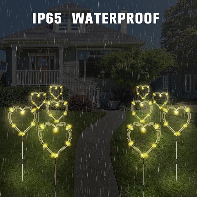 Maleyt Solar Garden Lights 8 Pack, Solar Powered Outdoor Decorative Lamps, 120 LED Solar Firework Lights with Remote Control, 8 Modes Waterproof DIY Landscape Lighting for Backyard Garden Decoration-Ruum Studio Home