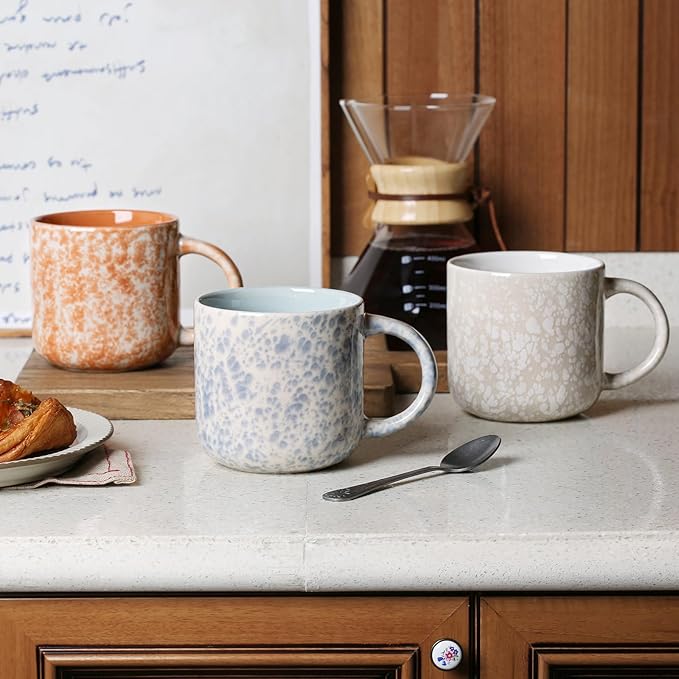 12 OZ Coffee Mugs Set of 6, Modern Coffee Mugs Set with handle for Tea/Latte/Cappuccino/Milk/Cocoa.-Ruum Studio Home