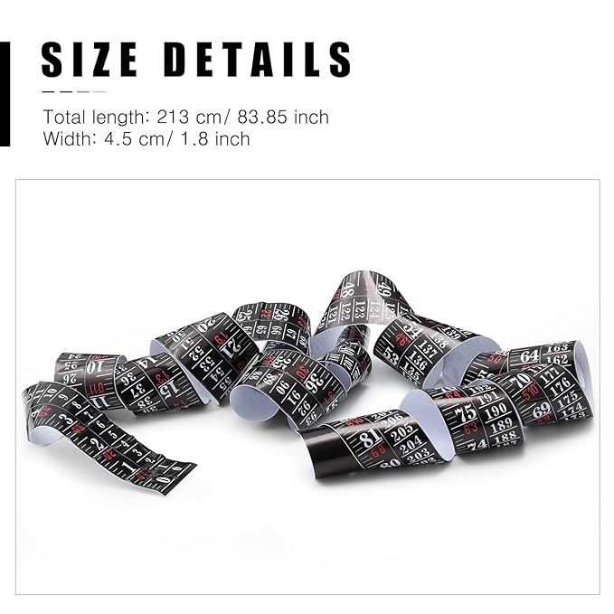 Tatuo Growth Chart Wall Labels Height Indicator Tape Ruler Growth Chart Decor Height Indicator Adhesive Ruler for Home Room Measuring (Black)-Ruum Studio Home