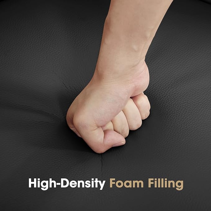 360° Swivel Leather Accent Chair, Modern Barrel Club Chair with Leather Upholstery and Sturdy Base, Comfortable Armchair for Living Room, Bedroom, Reading Nook, Brown-Ruum Studio Home