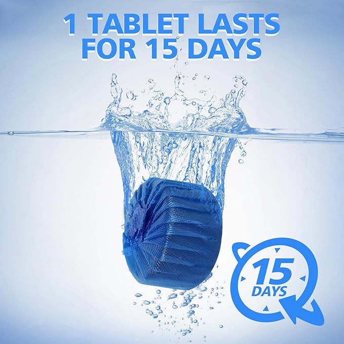 Toilet Bowl Cleaner Tablets 40 PACK, Blue Automatic Toilet Cleaner with Bleach, Using Sustained-Release Technology for Deodorizing & Descaling,Household Toilet Tank Cleaners for Against Tough Stains-Ruum Studio Home