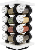 Orii Spice Rack 16 Jar Set White Filled with Spices - Rotating Standing Rack Shelf Holder & Countertop Spice Rack Tower Organizer for Kitchen Spices-Ruum Studio Home