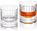 KAMMAK Crystal Whiskey Glasses Set of 2, Handcrafted 6.43oz Old Fashioned Glasses Stemless, Luxury Hand Blown Cocktail Glasses, Scotch Cup for Women, Men Gift for Bourbon Barware, Home Bar-Ruum Studio Home