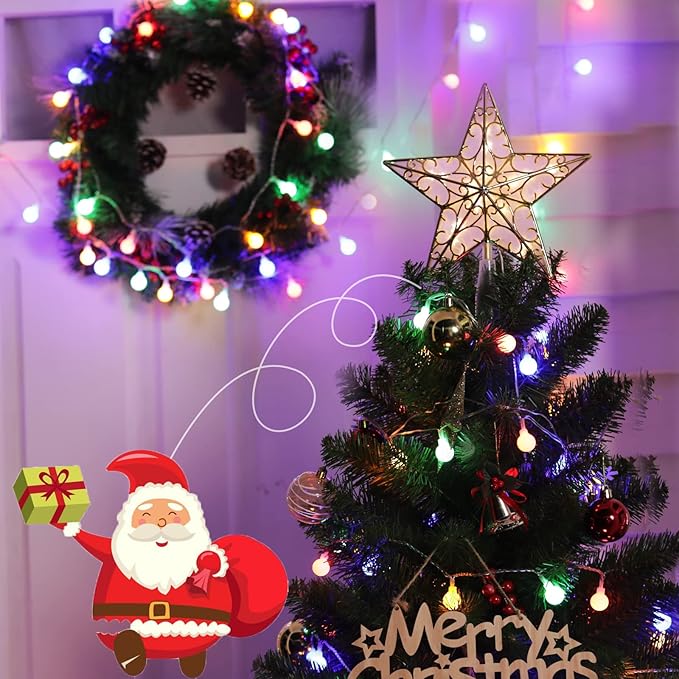 Minetom 33 Feet 100 Led Mini Globe String Lights, USB Fairy String Lights Plug in, 8 Modes with Remote, Decor for Indoor Outdoor Party Wedding Christmas Tree Garden, Warm and Multi-Ruum Studio Home