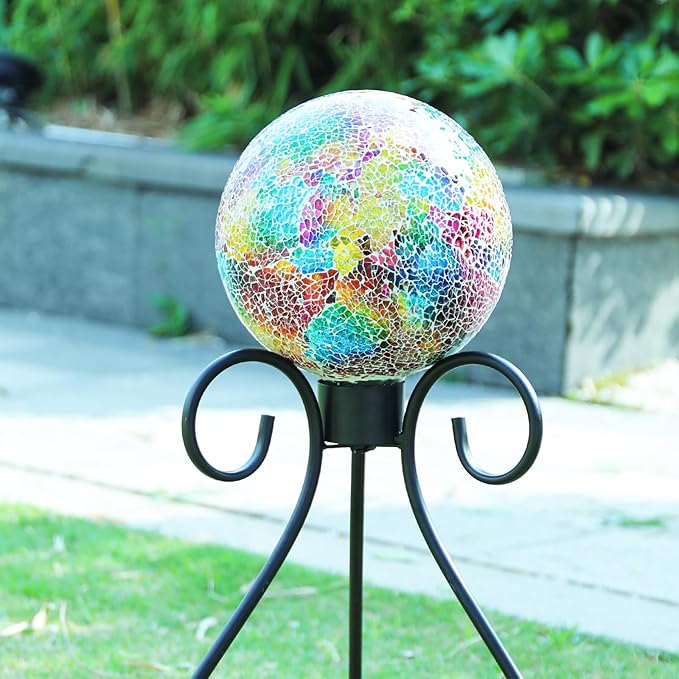 VCUTEKA Gazing Ball, 8" Glass Gazing Balls Sphere for Garden Lawn Outdoor Ornament Yard Decorative-Ruum Studio Home