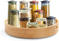 12in Bamboo Lazy Susan Organizer for Countertop and Cabinet with Large and Stable Chassis,Round Rotating Bamboo Tray for Station Organizer,for Kitchen Bathroom Laundry Room (12in)-Ruum Studio Home