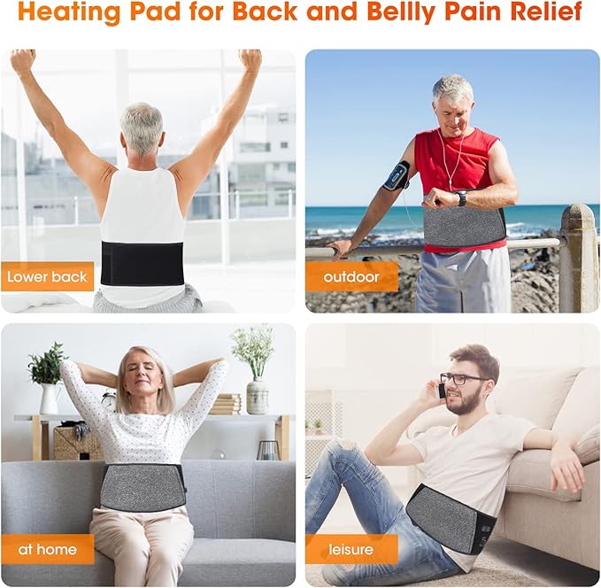 Heated Waist Belt,Heating Pad for Low Back and Belly,Holiday Gift,Women’s Cordless Heating Belt for Period Cramps - Rechargeable & Slim Design-Ruum Studio Home
