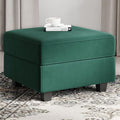 Belffin Storage Ottoman Module for Modular Sectional Sofa Square Seat Cube Velvet Foot Stool Green-Ruum Studio Home