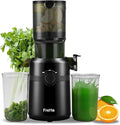 Cold Press Juicer Machines Slow Masticating Juicer Machines with 1.1 L Large Feed Chute Fit Whole Fruits and Vegetables Easy Clean Self Feeding,High Juice Yield,BPA Free (Ink-black)-Ruum Studio Home