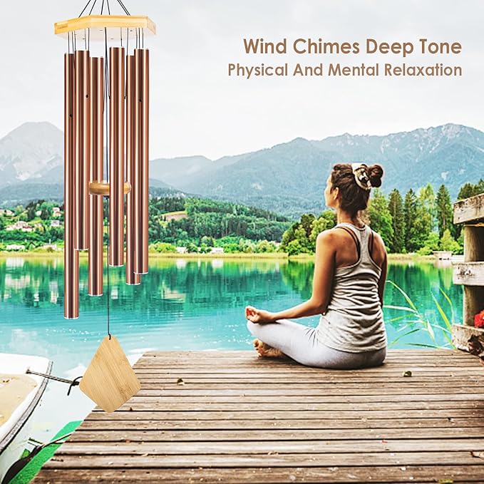 Wind Chimes Outdoor Large Deep Tone, 36 Inches WindChimes Outdoor Memorial Wind Chime for Mom/Housewarming/Christmas, Windchime for Outside Garden, Patio, Home Decor-Ruum Studio Home