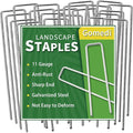 Landscape Staples Galvanized 12 Inch 60 Pcs, Metal Garden Stakes 1.6 Inch, Garden Staples for Weed Barrier Lawn 11 Gauge-Ruum Studio Home