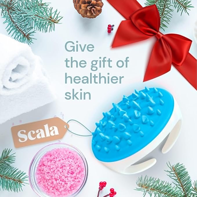 Scala Silicone Anti Cellulite Massager, Body Shower Scrubber, Cellulite Remover - Improve Circulation, Distribute Fat Deposits, Body Massager, Exfoliator, Fat Roller Use with Creams and Oils, Aqua-Ruum Studio Home