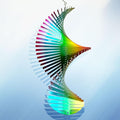 Wind Spinner Rainbow Wave Wind Spinners for Yard and Garden,15in Hanging Kinetic Yard Art Wind Sculpture,3D Wind Spinners Outdoor & Indoor Rainbow Helix Garden Decor Christmas Ornaments-Ruum Studio Home