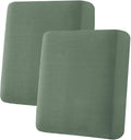H.VERSAILTEX Super Stretch Individual Seat Cushion Covers Sofa Covers Couch Cushion Covers Slipcover Sets Thick Jacquard Textured Twill Fabric (2 Piece Medium Sofa Cushion Covers, Loden Frost)-Ruum Studio Home