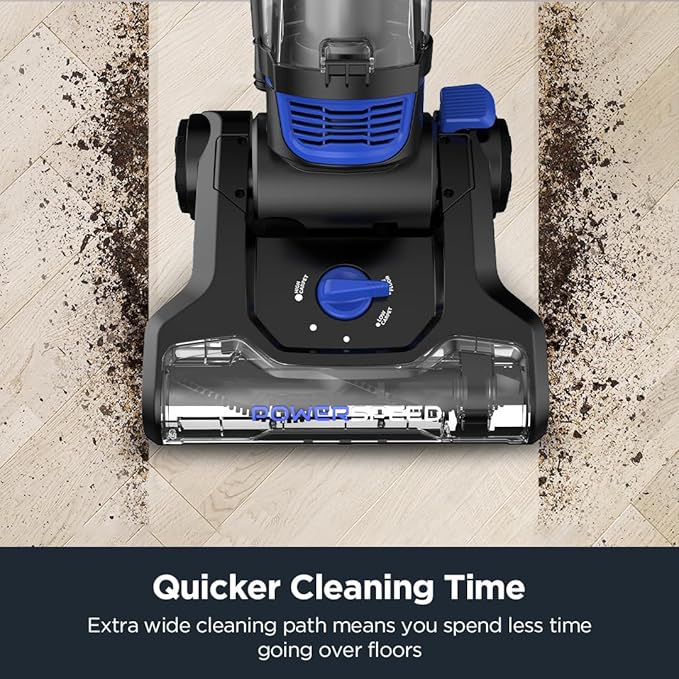 Eureka Lightweight Powerful Upright Vacuum Cleaner for Carpet and Hard Floor, PowerSpeed, New Model,Blue,black/New Model-Ruum Studio Home