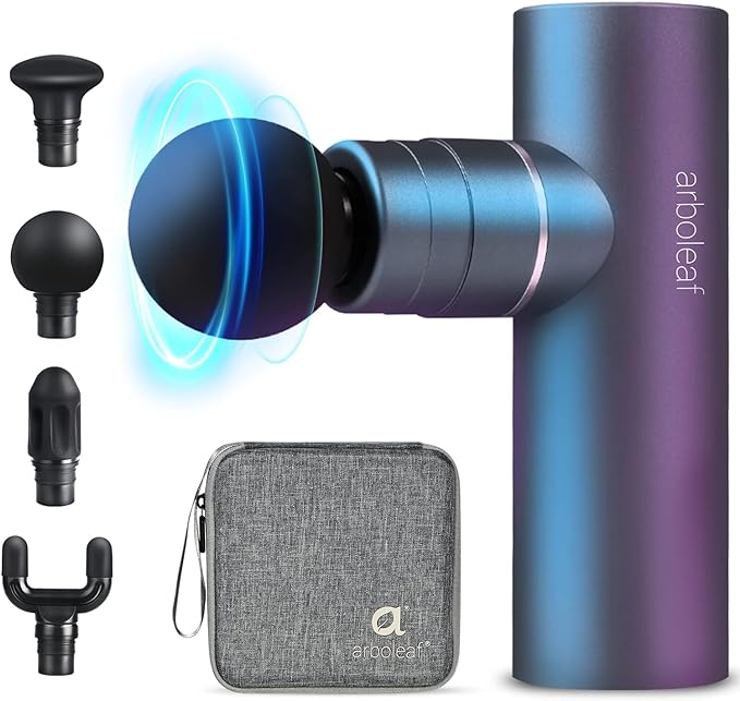 arboleaf Massage Gun Deep Tissue, Full-Metal Electric Portable Hand Held Massager Gun with Case for Back, Body Sore Muscles, Pain Relief, Gifts for Dad, Office, Home, Athletes-Ruum Studio Home