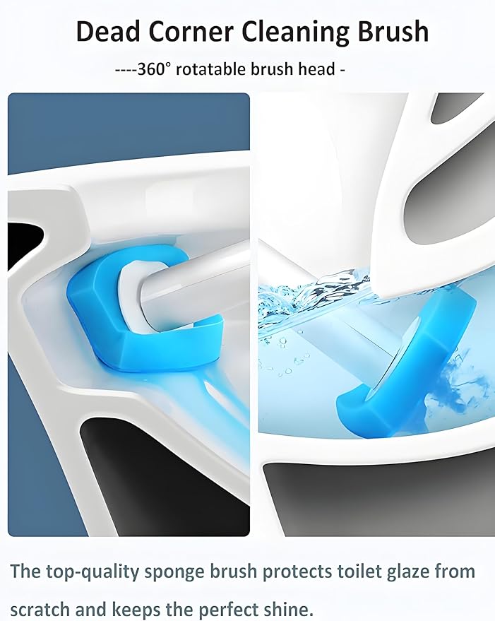 56 Count Toilet Bowl Wand Refills, KIRIKIT Wall-Mounted Disposable Toilet Cleaner Brush Heads for Bathroom Toilet Scrubber Cleaning Accessories, Lavender, Lemon, Ocean-Ruum Studio Home