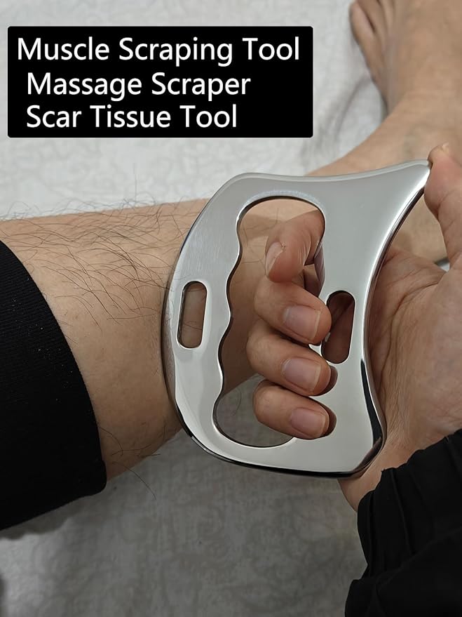 4 in 1 Stainless Steel Muscle Scraper Tools Set,Gua Sha Massage Scraper Scraping Tool Physical Therapy (4PCS Set)-Ruum Studio Home