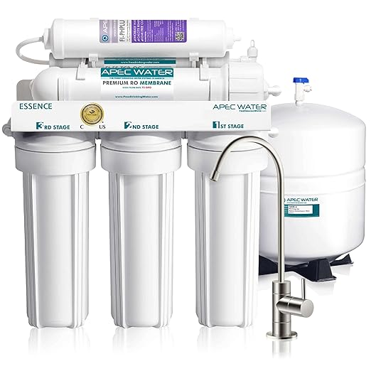 APEC Water Systems ROES-PH75 Essence Series Top Tier Alkaline Mineral pH+ 75 GPD 6-Stage Certified Ultra Safe Reverse Osmosis Drinking Water Filter System-Ruum Studio Home