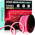 GZBtech Flexible LED Neon Rope Lights 33FT,AC 110-120V Waterproof Strip Light, 120 LEDs/M Cuttable Connectable Neon Lighting for Indoor Outdoor Home Decor/Commercial Building Use-Red 10M-Ruum Studio Home