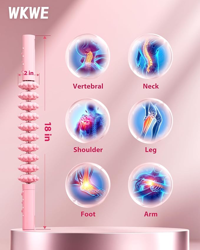 Muscle Roller Stick with Trigger Points - Bendable Body Massage Stick to Help Legs, Back, Neck Recovery, Relief Muscle Soreness, Cramping and Tightness-Ruum Studio Home