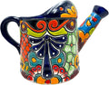 Talavera Watering Can Planter Large Flower Pot Large Mexican Pottery Folk Art Hand Painted Home Decor Garden Ceramic Handmade Multicolor 15" (Coablt Multi)-Ruum Studio Home