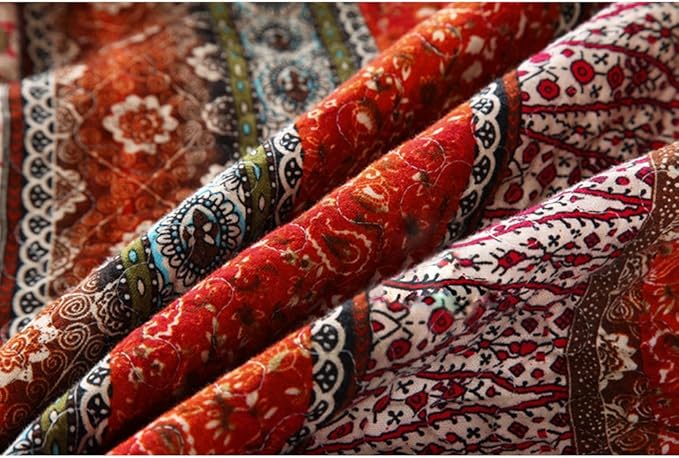 NEWLAKE Striped Classical Cotton Patchwork Bedspread Quilt Sets, Twin Size-Ruum Studio Home