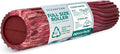 Oceanfoam Tidal Roller - Maroon, Blush & Hot Pink Marbled - Muscle Massage Foam Roller for Back Pain & Stretching - Firm & Ergonomic Wide Wave Textured - Yoga & Athletics - Full Size, 20" x 5"-Ruum Studio Home