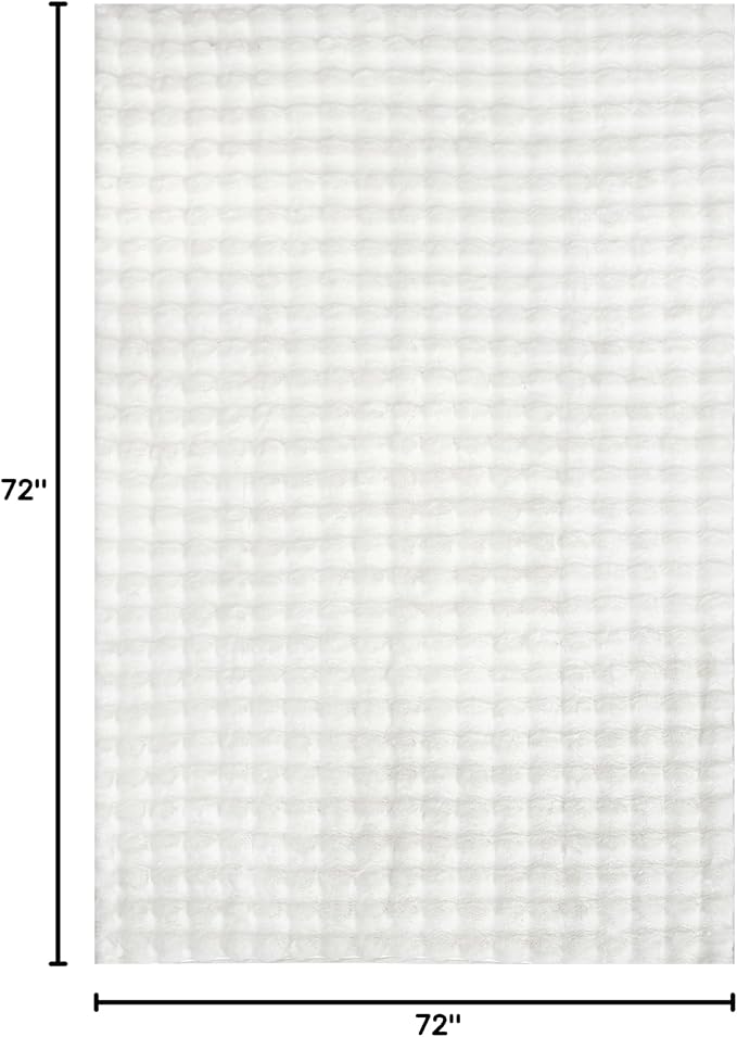 nuLOOM Jeni Checkered 6 Round Machine Washable Area Rug for Living Room Bedroom Dining Room Kitchen, Off White-Ruum Studio Home